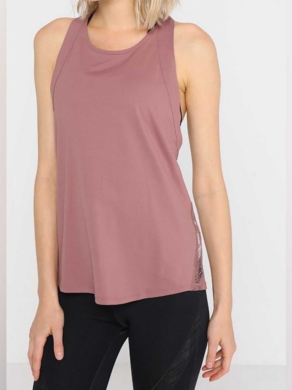 Vintage Under Armour Mesh Racerback Tank Top - Mauve